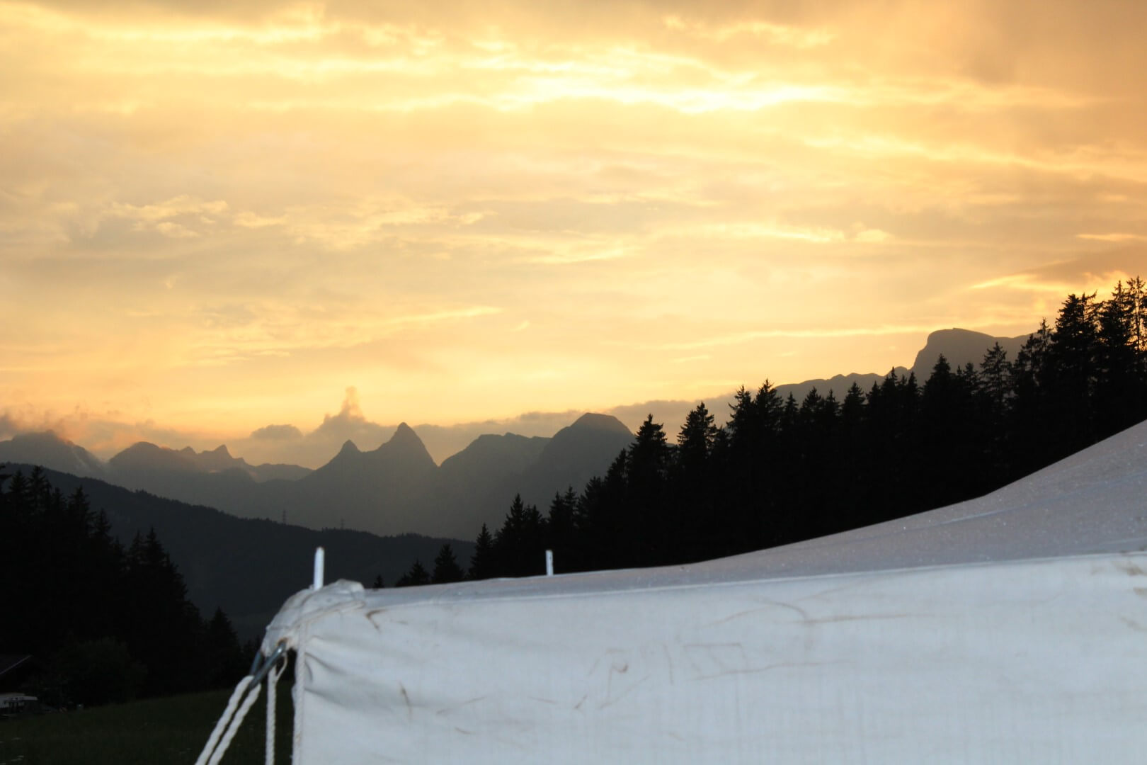 Sonnenuntergang im Salzburger Land